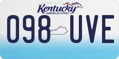 KY license plate 098UVE