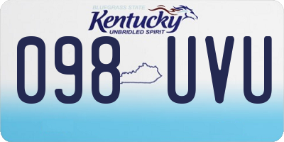 KY license plate 098UVU