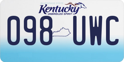 KY license plate 098UWC