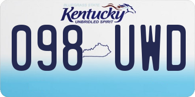 KY license plate 098UWD