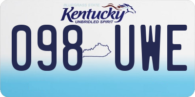 KY license plate 098UWE