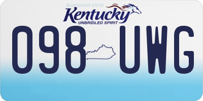 KY license plate 098UWG