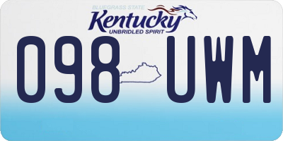 KY license plate 098UWM
