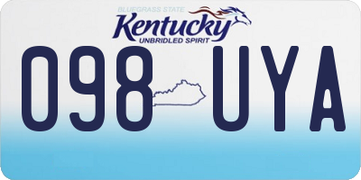 KY license plate 098UYA