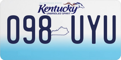 KY license plate 098UYU