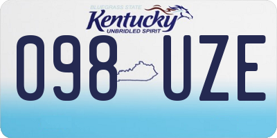 KY license plate 098UZE