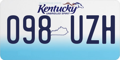 KY license plate 098UZH