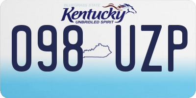 KY license plate 098UZP