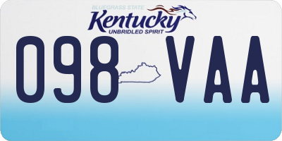KY license plate 098VAA
