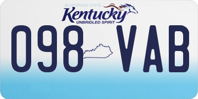 KY license plate 098VAB
