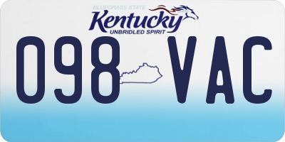 KY license plate 098VAC