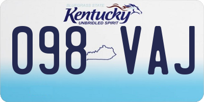 KY license plate 098VAJ