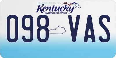 KY license plate 098VAS