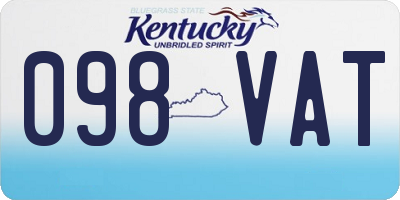 KY license plate 098VAT