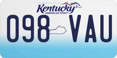 KY license plate 098VAU