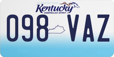 KY license plate 098VAZ