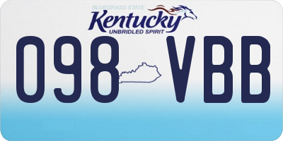 KY license plate 098VBB