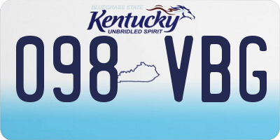 KY license plate 098VBG