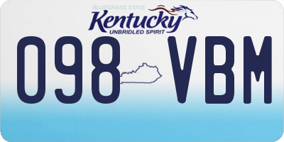KY license plate 098VBM