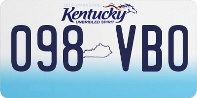 KY license plate 098VBO