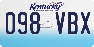 KY license plate 098VBX