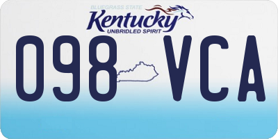 KY license plate 098VCA