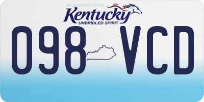 KY license plate 098VCD
