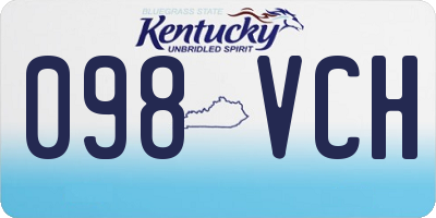 KY license plate 098VCH