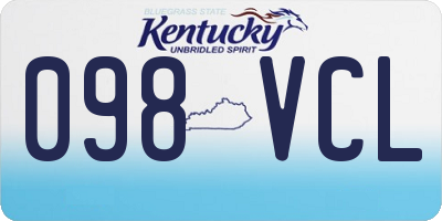 KY license plate 098VCL