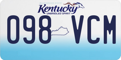 KY license plate 098VCM