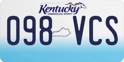 KY license plate 098VCS