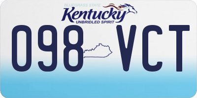 KY license plate 098VCT