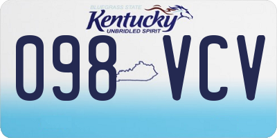 KY license plate 098VCV