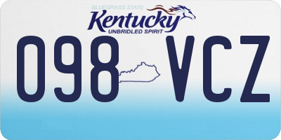 KY license plate 098VCZ