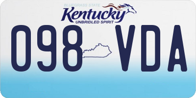 KY license plate 098VDA
