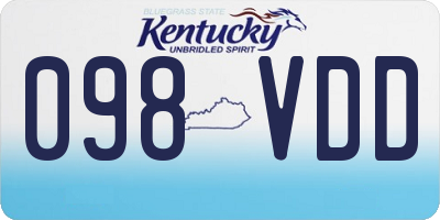 KY license plate 098VDD