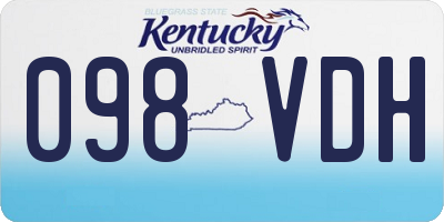KY license plate 098VDH