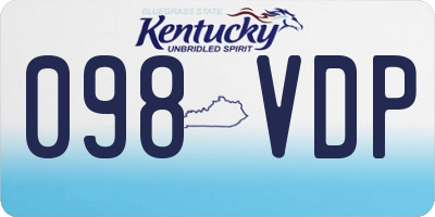 KY license plate 098VDP