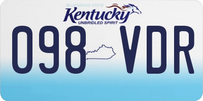 KY license plate 098VDR
