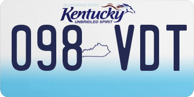 KY license plate 098VDT