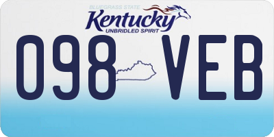 KY license plate 098VEB