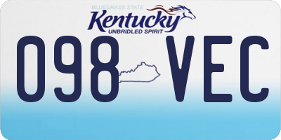 KY license plate 098VEC