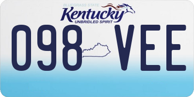 KY license plate 098VEE