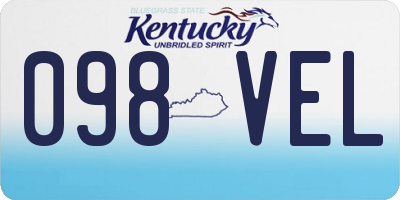 KY license plate 098VEL