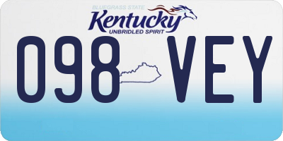 KY license plate 098VEY