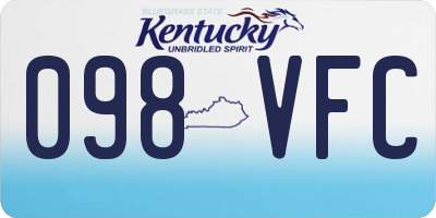 KY license plate 098VFC
