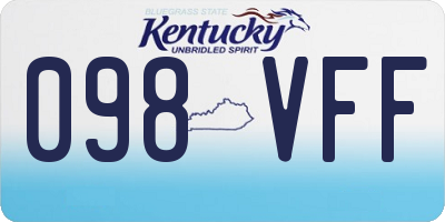 KY license plate 098VFF
