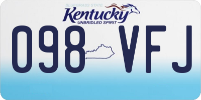 KY license plate 098VFJ