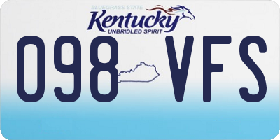 KY license plate 098VFS