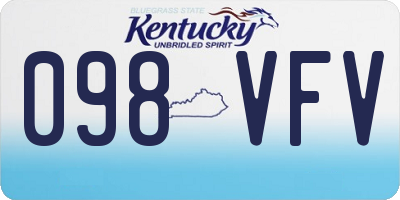 KY license plate 098VFV